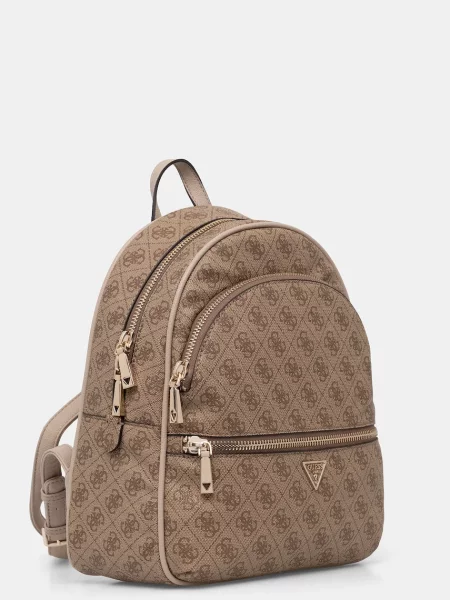 Рюкзак Guess MANHATTAN малий візерунок бежевий