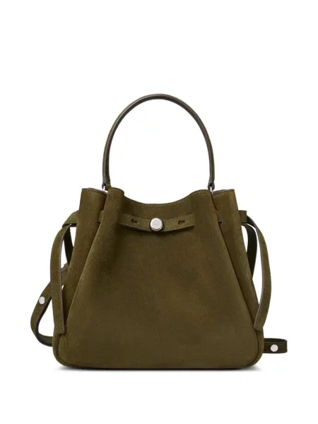Geantă Tory Burch din piele de căprioară verde