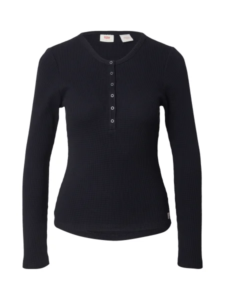 LEVI'S ® Tričko Dry Goods Waffle Henley antracitová