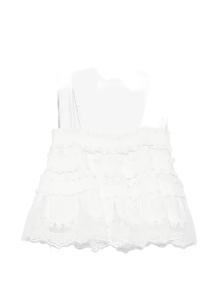 Top din dantelă Zimmermann cu volane din dantelă