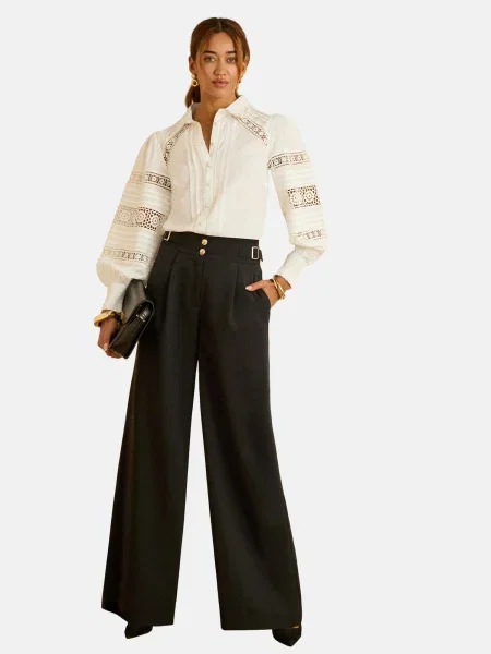 Love & roses Pantaloni negru