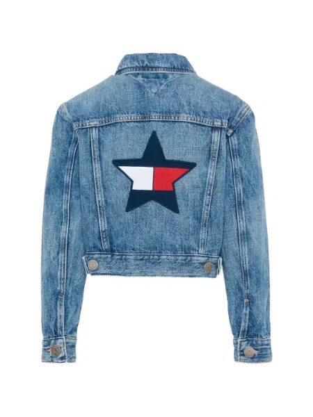 Kurtka jeansowa dziecięca Tommy Hilfiger niebieska