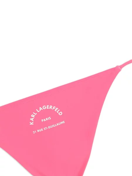 Raštuotas bikini Karl Lagerfeld žemu liemeniu rožinė