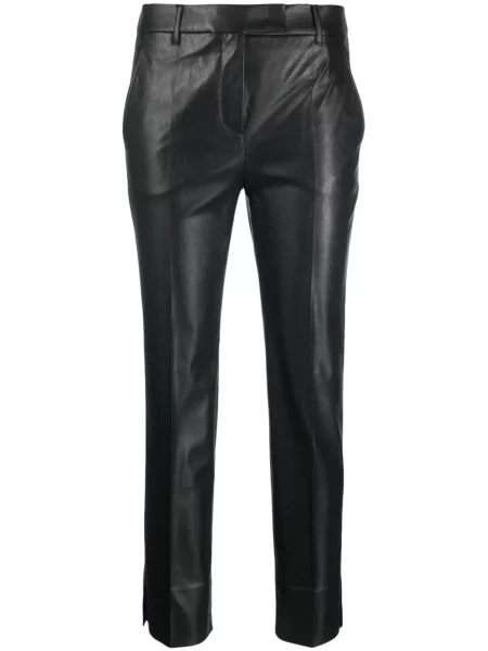 Pantaloni Incotex din piele negru