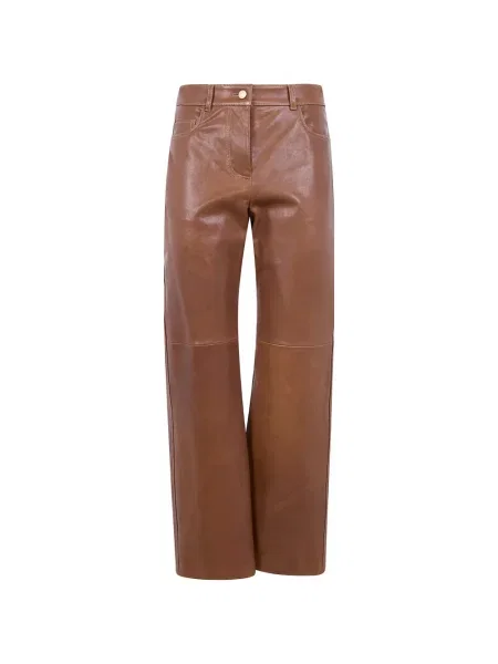 Pantaloni 's Max Mara din piele maro