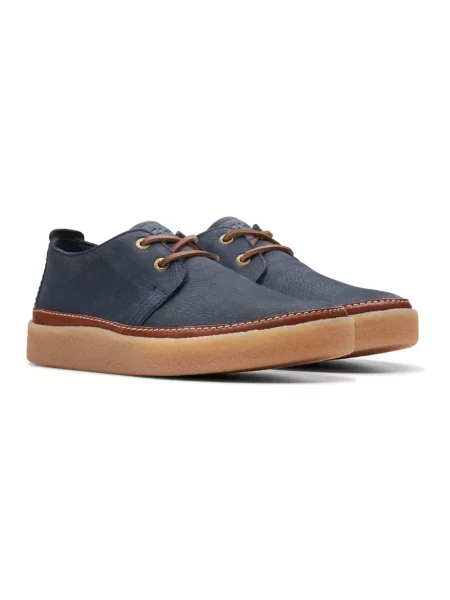 Półbuty Clarks sznurowane koronkowe niebieskie
