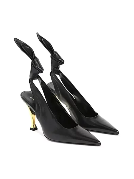 Czółenka Givenchy z otwartą piętą elegancka czarna