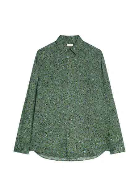 Cămașă Dries Van Noten clasică verde