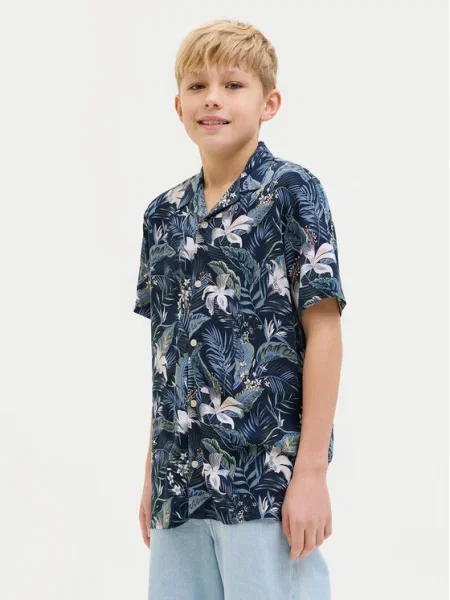 Jack&Jones Cămașă Jeff Tropical Bleumarin