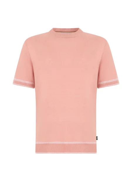 Tricou Boss cu dungi roz