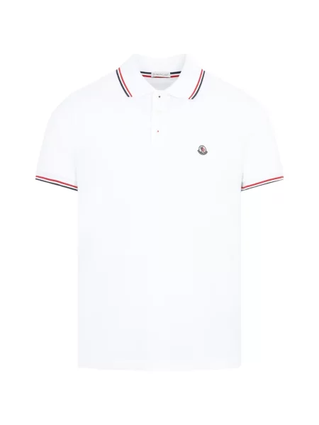 Koszulka polo Moncler z logo biała