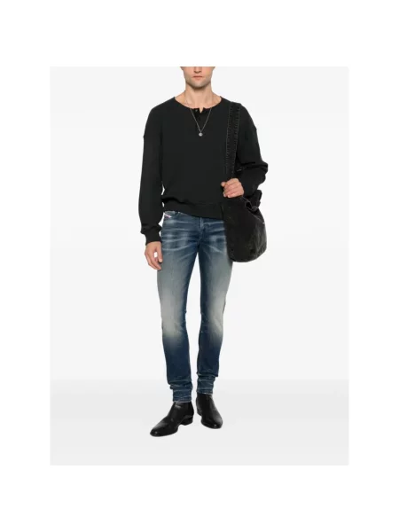 Skinny jeansy skinny Diesel niebieskie