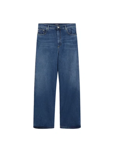 Szerokie jeansy Sportmax niebieskie