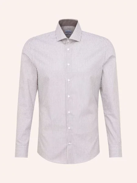 Seidensticker Koszula Biznesowa O Kroju Slim Fit grau szara