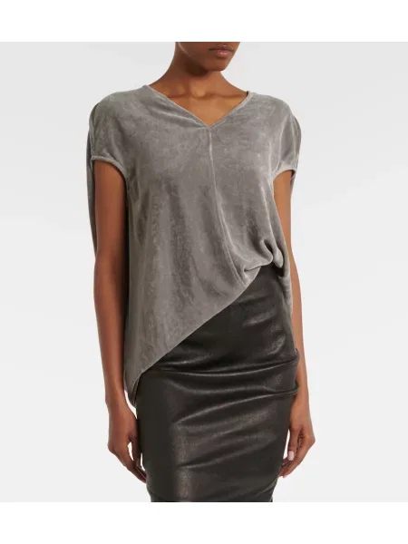 Top Rick Owens de catifea gri