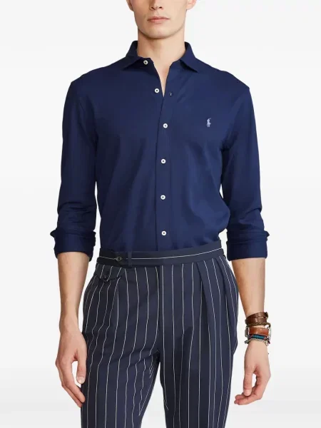 Curea Polo Ralph Lauren tricotate cu autograf cu șireturi albastru