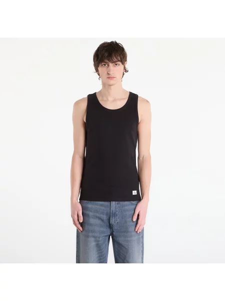 Tílko Calvin Klein Jeans Rib Badge Tank Black L černé