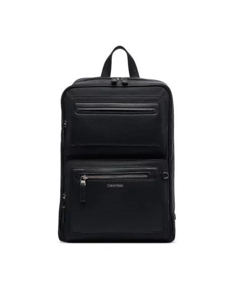 Calvin Klein Plecak Ssnl Raised Logo Double Pocket B czarny
