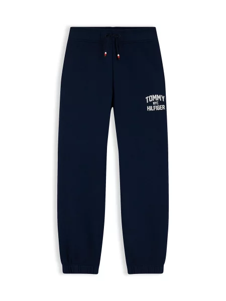 TOMMY HILFIGER Pantaloni Brand Love albastru noapte alb
