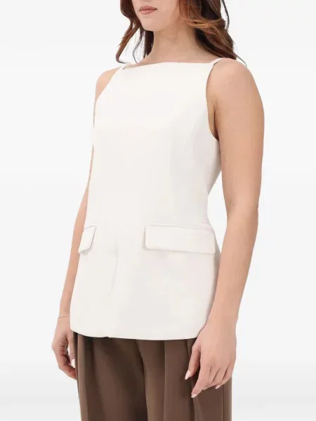 Top Armani Exchange cu spatele deschis alb