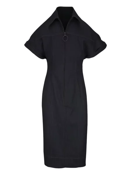 Rochie midi Akris Punto până la genunchi de costum negru