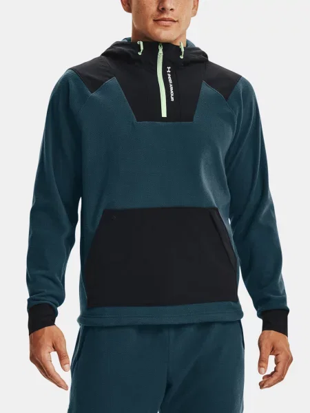 Hanorac cu glugă Under Armour din fleece albastru