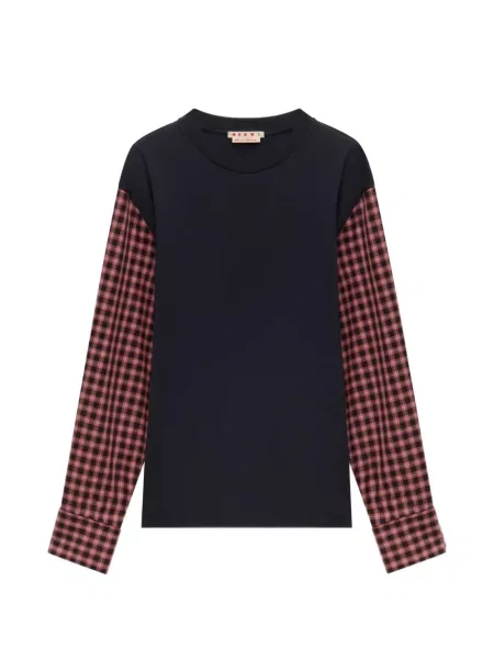 Tricou Marni în carouri albastru