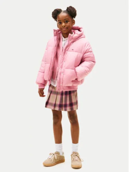 Zimní bunda Tommy Hilfiger růžová