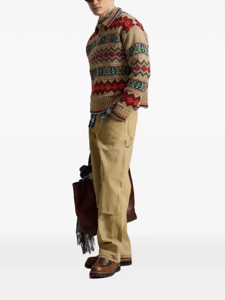 Gulerat șosete Polo Ralph Lauren de lână cu dungi negru