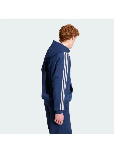 Bluza z kapturem adidas Adicolor Oversize Full-Zip szara