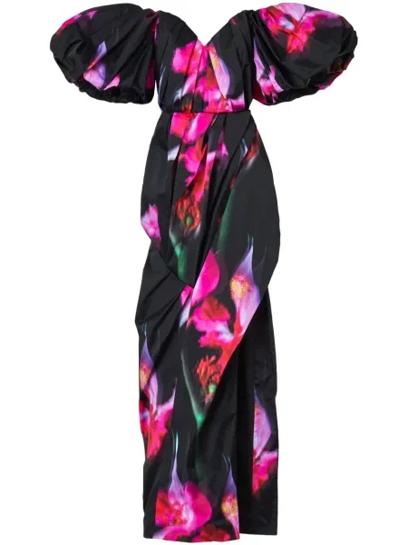 Rochie Marc Jacobs cu model floral cu imagine negru