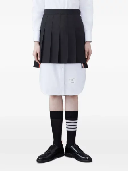 Fusta plisata Thom Browne plisată negru