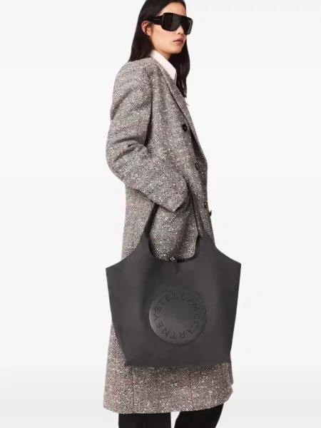 Обратим шопинг чанта Stella Mccartney с автограф сиво