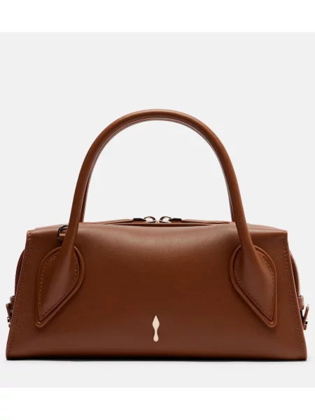 Geanta de piele Christian Louboutin din piele maro