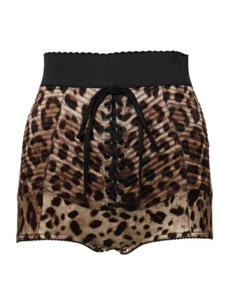 Szorty Dolce And Gabbana z wysoką talią brązowe