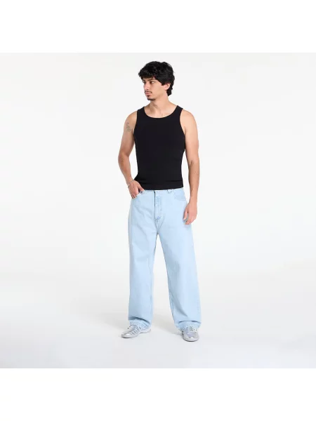 Jeans Carhartt WIP Brandon Pant Blue Heavy Stone Bleached XL modra