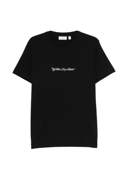 Tricou Off-white cu broderie alb
