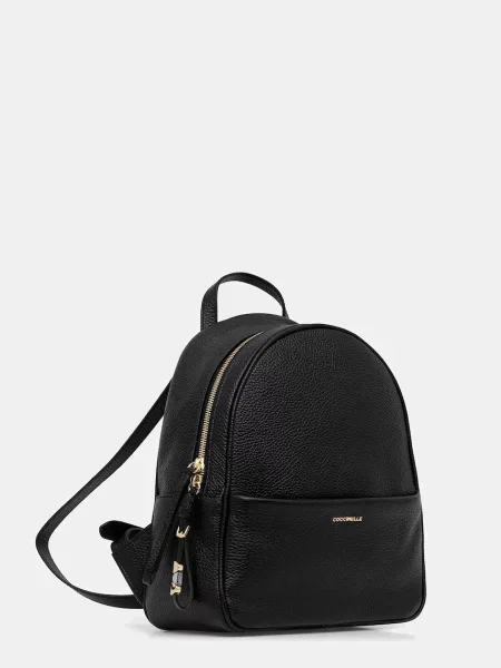 Шкіряний рюкзак Coccinelle NORY малий однотонний E1 14 02 01 чорний