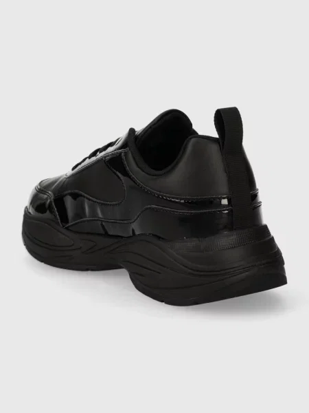 Sneakersy typu chunky z nadrukiem z logo czarne