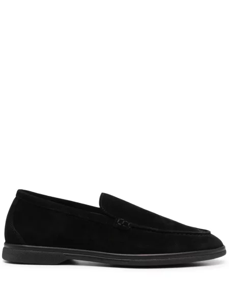 Pantofi loafer Scarosso din piele de căprioară negru