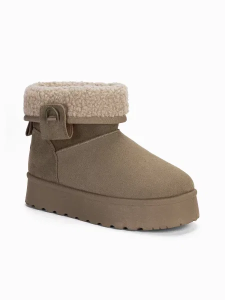 Island Boot Kozačky SILENE tmavě béžová