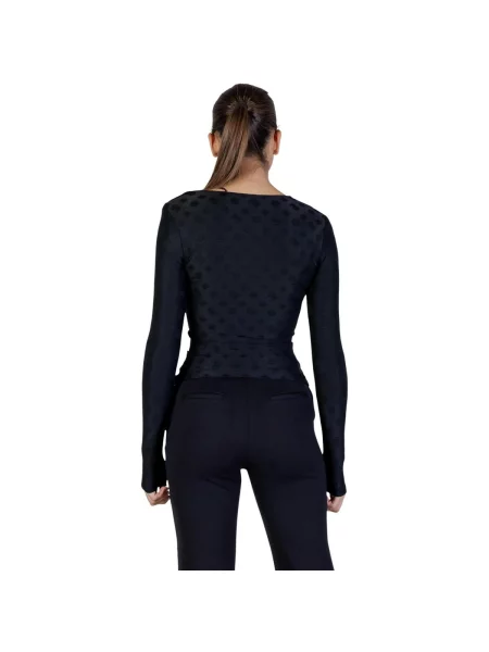 Halenka Guess s dlouhými rukávy černá