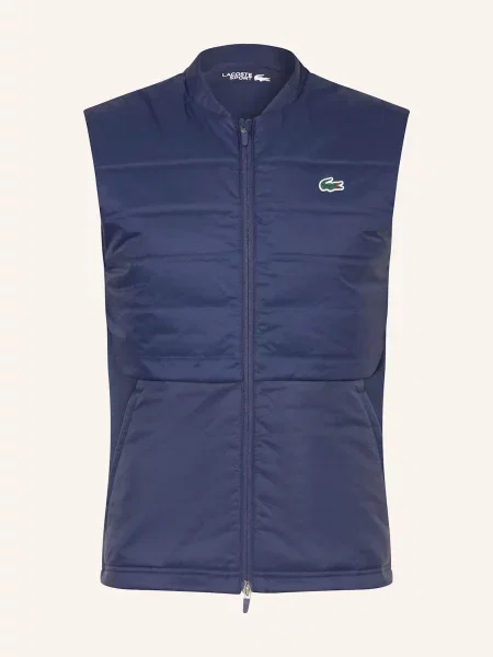 Lacoste Hybridní Prošívaná Vesta tmavě modrá