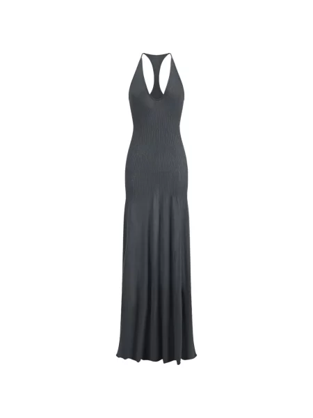 Rochie maxi Oude Waag tricotate gri