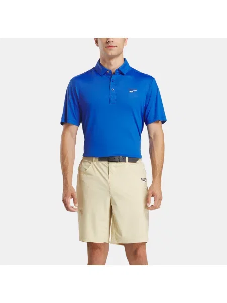 Reebok koszulka polo BDC z kontrastowymi wstawkami kolorystycznymiunisex VEC BLUE/VEC NAVY Size: S niebieska
