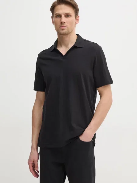 Calvin Klein tricou polo din in negru
