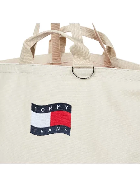 Kabelka Tommy Jeans Tjw Wave Flag Med Tote béžová
