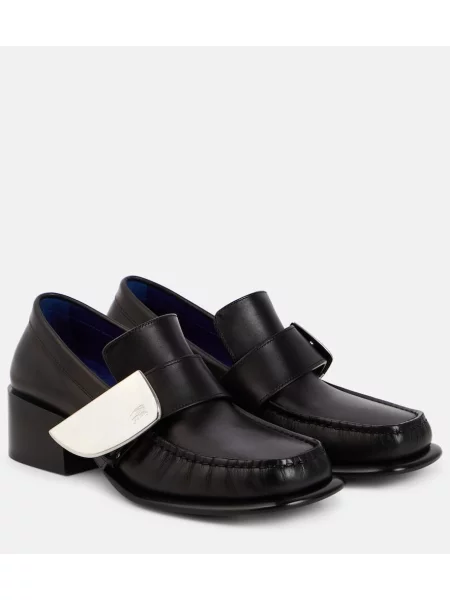 Pantofi cu toc Burberry din piele negru