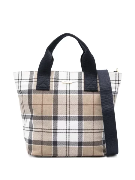 Geantă shopper Barbour alb