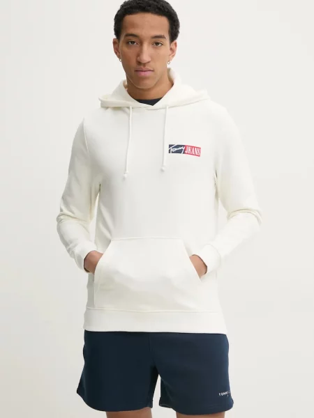 Tommy Jeans Otroški bombažen pulover bež